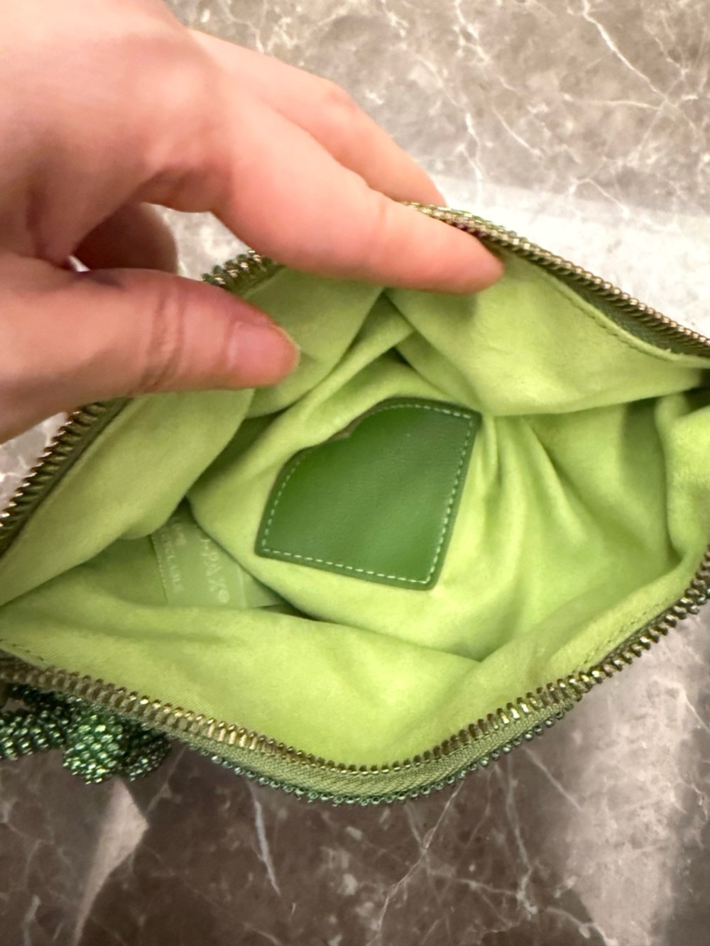 cult gaia Lime Crystal Mesh Knot-Handle Shoulder Bag - Picture 15 of 15